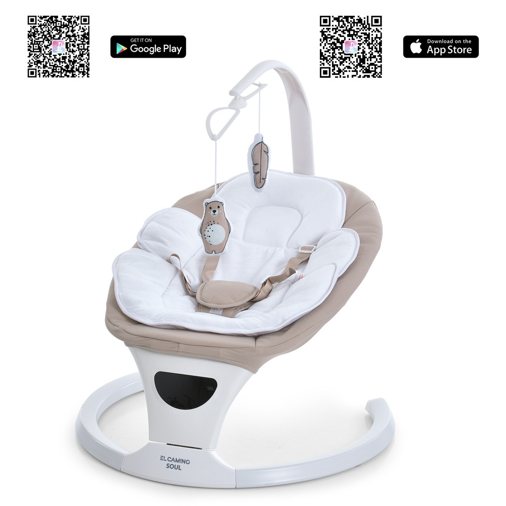 Заколисуючий центр ME 1175 SOUL Beige (1шт) пульт, 5швидк., таймер, 12 мелодій, Bluetooth, APP, сенсор