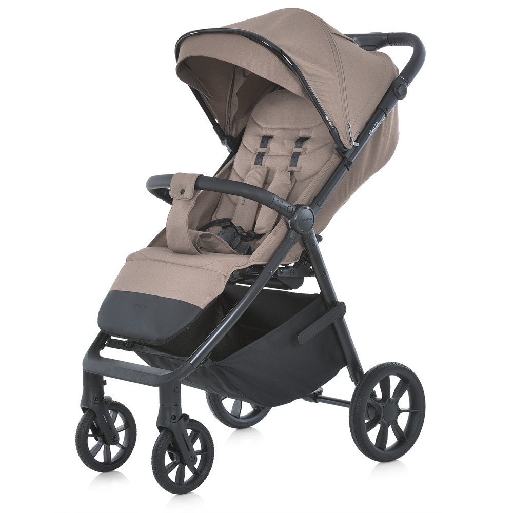 Коляска дитяча ME 1182 MALTA Coffee Beige (1шт) прогулянкова, регул.ручка, москітна сітка, дощовик, підстак.,