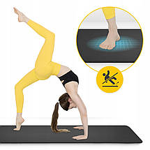 Килимок (мат) для йоги та фітнесу 4FIZJO NBR 1.5 см 4FJ0150 Black Poland, фото 5