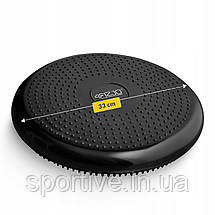 Балансувальна подушка-диск 4FIZJO PRO+ 33 см сенсомоторна, масажна Black (P-5907222931936), фото 4