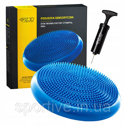 Балансувальна подушка-диск 4FIZJO PRO+ 33 см сенсомоторна, масажна Blue (P-5907222931929), фото 1
