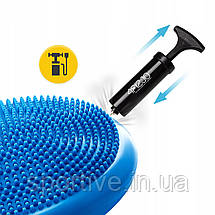 Балансувальна подушка-диск 4FIZJO PRO+ 33 см сенсомоторна, масажна Blue (P-5907222931929), фото 4