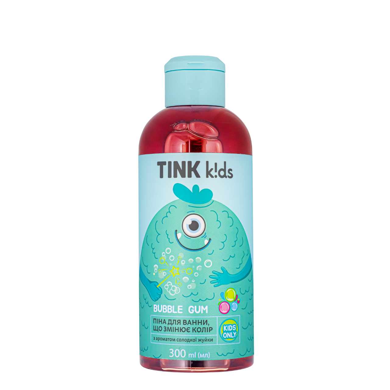 Дитяча піна для ванни, що змінює колір Tink kids Bubble Gum від 3+ років 300 мл, фото 1