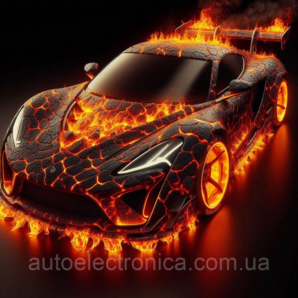 Картина на полотні "Fiery Sports Car" | FSC.7.7