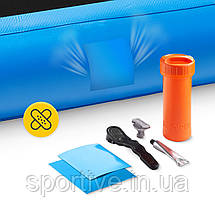 Мат надувний гімнастичний 4FIZJO Air Track Mat 300 x 100 x 15 см White/Blue (P-5907739311771), фото 4