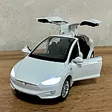УЦІНКА! Модель тесла Model X іграшка біла. Машинка Тесла Модел Х інерційна, фото 6