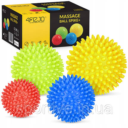 Масажні м'ячі з шипами 4FIZJO Spike Balls 4 шт (P-5907739310514), фото 1