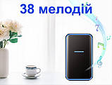 Комплект бездротового дверного дзвінка 38 мелодій приймачем від мережі WDB-02-2 Black/White, фото 6