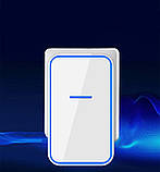 Комплект бездротового дверного дзвінка 38 мелодій приймачем від мережі WDB-02-2 Black/White, фото 3