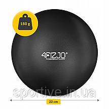 М'яч для пілатесу, йоги, реабілітації 4FIZJO 22 см Black (P-5907739310569), фото 5