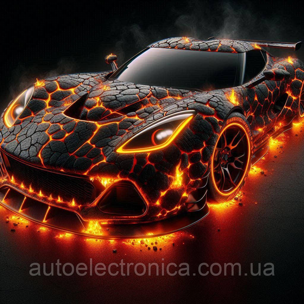 Картина на полотні "Fiery Sports Car" | FSC.7.11