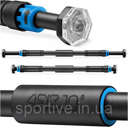 Турнік розсувний 4FIZJO 66-100 см Black/Blue (P-5907739314758), фото 1