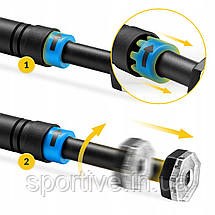 Турнік розсувний 4FIZJO 66-100 см Black/Blue (P-5907739314758), фото 4