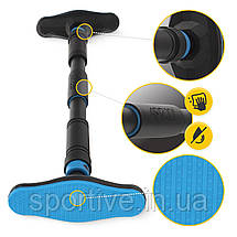 Турнік розсувний 4FIZJO ULTRA 66-100 см Black/Blue (P-5905973400329), фото 2