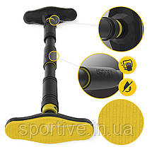 Турнік розсувний 4FIZJO ULTRA 66-100 см Black/Yellow (P-5905973400343), фото 5