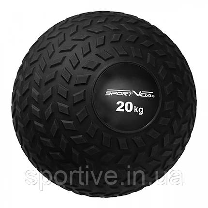 Слембол (медичний м'яч) для кросфіту SportVida Slam Ball 20 кг SV-HK0370 Black, фото 1