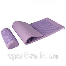 Килимок акупунктурний із валиком SportVida Аплікатор Кузнєцова 130 x 50 см SV-HK0411 Purple/Purple, фото 2