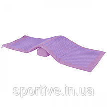 Килимок акупунктурний із валиком SportVida Аплікатор Кузнєцова 130 x 50 см SV-HK0411 Purple/Purple, фото 5