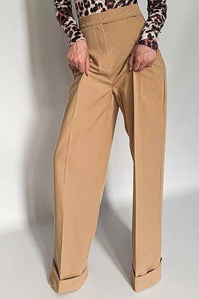 Штани палацо Класик YRS бежевий