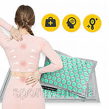 Килимок акупунктурний з подушкою 4FIZJO Eco Mat Аплікатор Кузнєцова Grey/Mint (P-5907739312181), фото 3