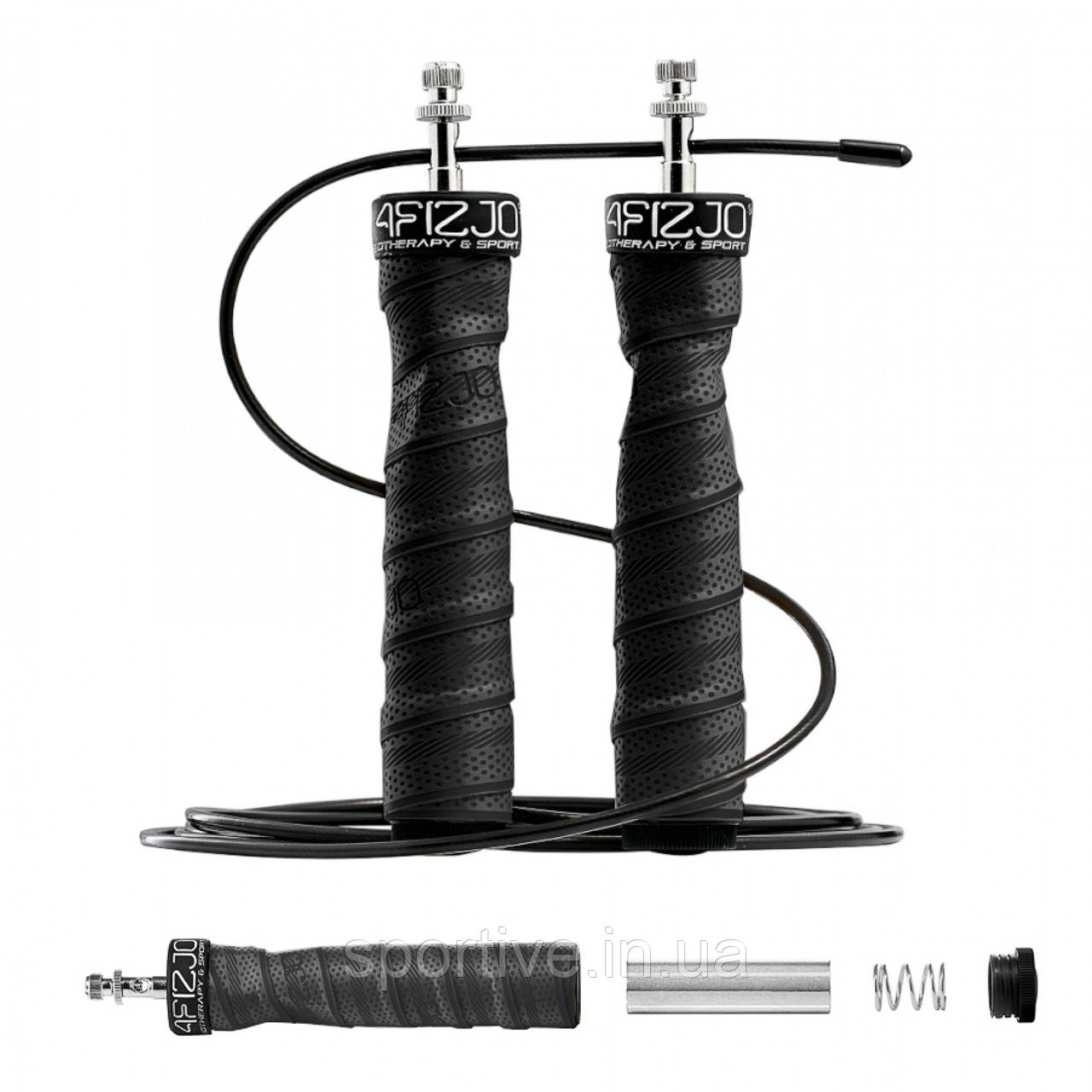 Скакалка швидкісна для кросфіту 4FIZJO Speed Rope PRO+ Black (P-5907739313164)