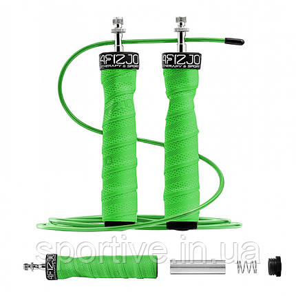 Скакалка швидкісна для кросфіту 4FIZJO Speed Rope PRO+ Green (P-5907739313195), фото 1