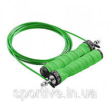 Скакалка швидкісна для кросфіту 4FIZJO Speed Rope PRO+ Green (P-5907739313195), фото 5