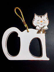 Підставка під гаряче Біла кішка CD