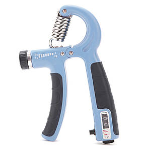 Еспандер кистьовий Cornix 5-60 кг з регульованим навантаженням і лічильником XR-0267 Sky Blue/Black
