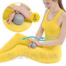 Масажний м'яч 4FIZJO Lacrosse Ball 6.25 см Grey (P-5907739314314), фото 3