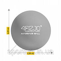 Масажний м'яч 4FIZJO Lacrosse Ball 6.25 см Grey (P-5907739314314), фото 4