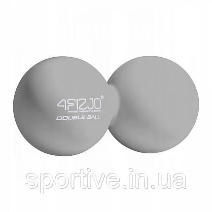 Масажний м'яч подвійний 4FIZJO Lacrosse Double Ball 6.5 x 13.5 см Grey (P-5907739314345), фото 1