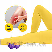 Масажний м'яч подвійний 4FIZJO Lacrosse Double Ball 6.5 x 13.5 см Purple (P-5907739314338), фото 3