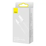 Дата-кабель Baseus Dynamic Series Fast Charging USB (тато) - Lightning (тато) 1m White 2.4A, фото 4