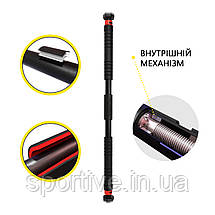 Турнік розсувний Cornix 110-150 см XR-0282 Black/Red, фото 5