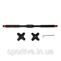 Турнік розсувний Cornix Pro+ 105-150 см XR-0288 Black/Red, фото 2