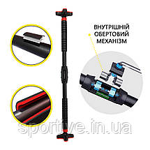 Турнік розсувний Cornix Pro+ 105-150 см XR-0288 Black/Red, фото 5