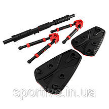 Турнік розсувний Cornix Elite+ 65-90 см XR-0293 Black/Red, фото 5