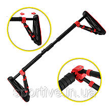 Турнік розсувний Cornix Elite+ 100-140 см XR-0295 Black/Red, фото 2