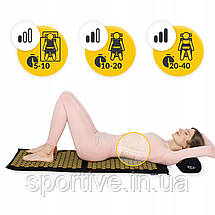 Килимок акупунктурний з валиком 4FIZJO Classic Mat XL Аплікатор Кузнєцова Black/Gold (P-5907739315052), фото 5