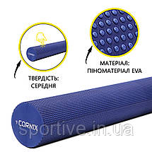Масажний ролик Cornix EVA+ 90 x 15 см (валик, ролер) XR-0314 Navy Blue, фото 3
