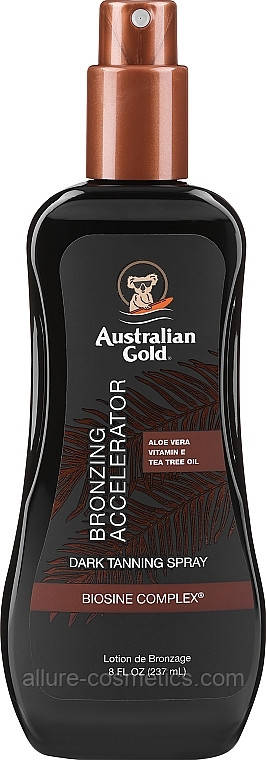 Спрей для посилення засмаги Australian Gold Bronzing Accelerator Dark Tanning Spray 237 мл