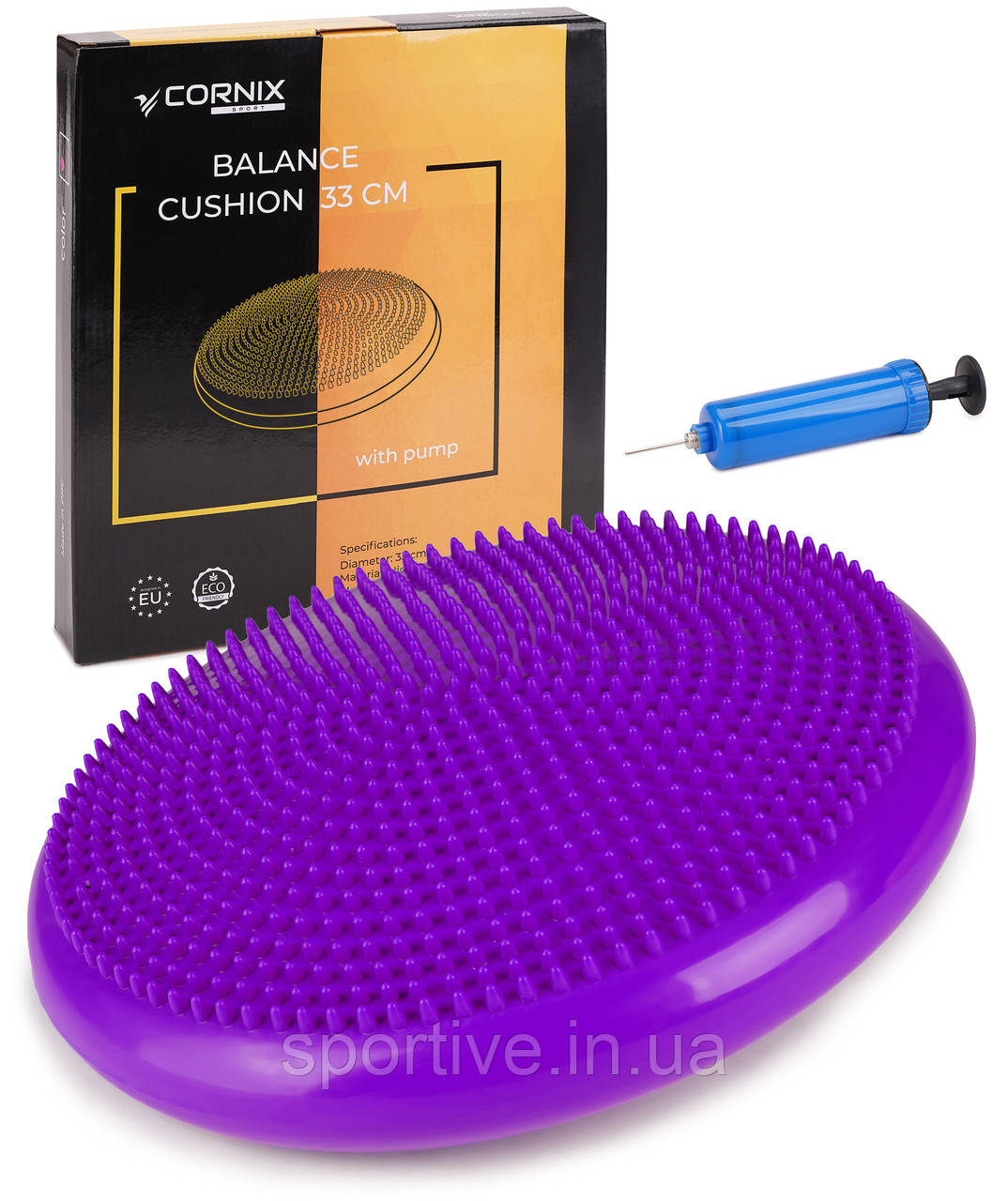Балансувальна подушка-диск Cornix 33 см (сенсомоторна) масажна XR-0056 Violet