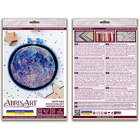 Набір для вишивання хрестиком "Мелодія Місяця" Abris Art AHM-060 з п'яльцем, Toyman