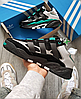 Чоловічі кросівки Adidas Niteball Black Green Адідас Найтбол шкіряні чорні зелені осінь весна, фото 7