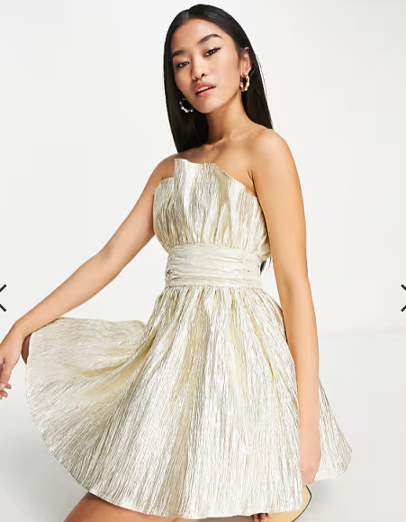 Золота блискуча сукня нова М-Л, фото 1