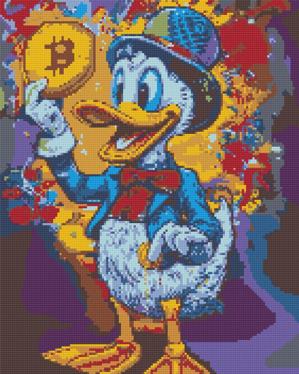 Алмазна мозаїка/вишивка Скрудж Макдак з біткоїном 40*50 см Орігамі OD 6002, фото 1