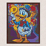 Алмазна мозаїка/вишивка Скрудж Макдак з біткоїном 40*50 см Орігамі OD 6002, фото 7