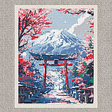 Алмазна мозаїка/вишивка Фудзіяма в сакурі 40*50 см Орігамі OD 3456, фото 5