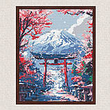 Алмазна мозаїка/вишивка Фудзіяма в сакурі 40*50 см Орігамі OD 3456, фото 7